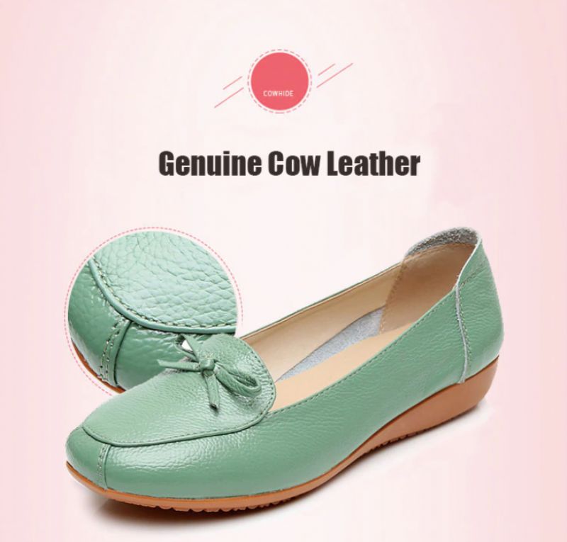 Delfina Dames Loafer Zwarte Schoenen - Groen Hol