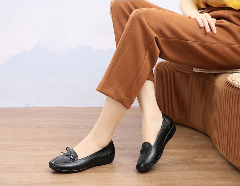 Delfina Dames Loafer Zwarte Schoenen - Groen Hol