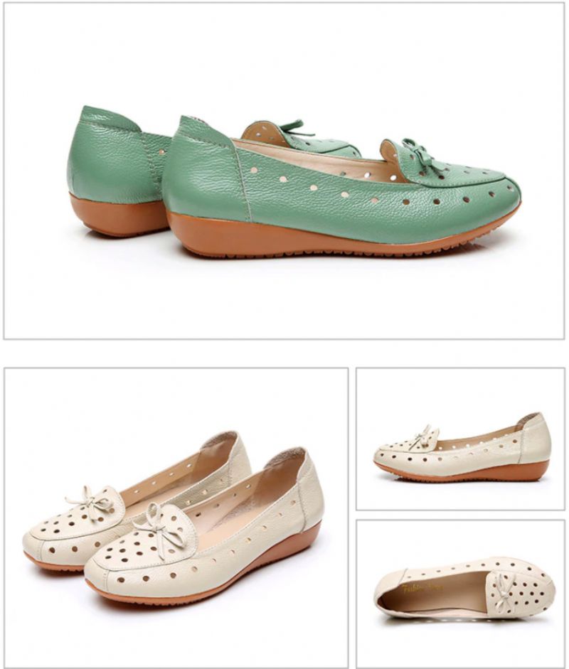 Delfina Dames Loafer Zwarte Schoenen - Groen Hol