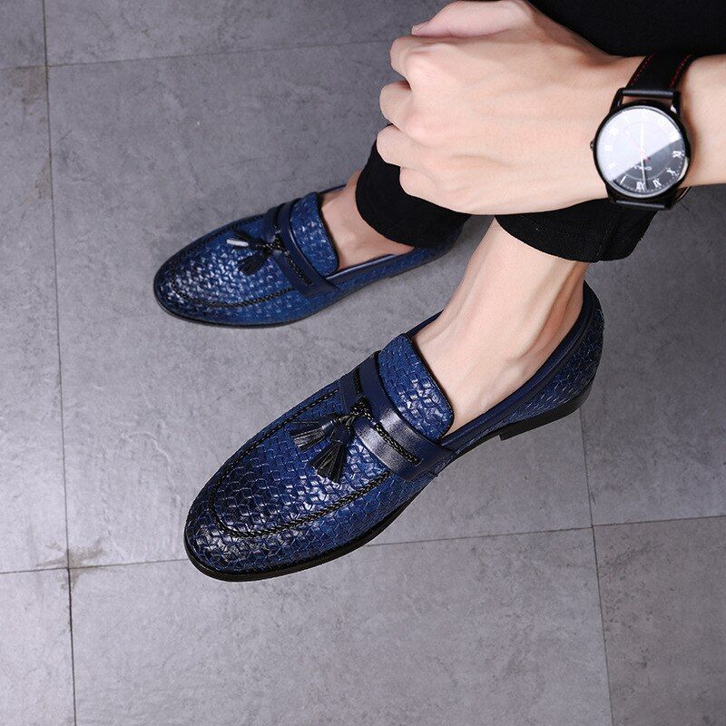 Delvet Heren Loafers Luxe Schoenen - Blauw