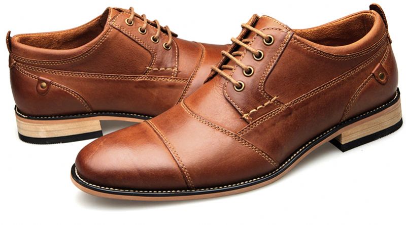 Demetrio Heren Casual Oxford - Koffie