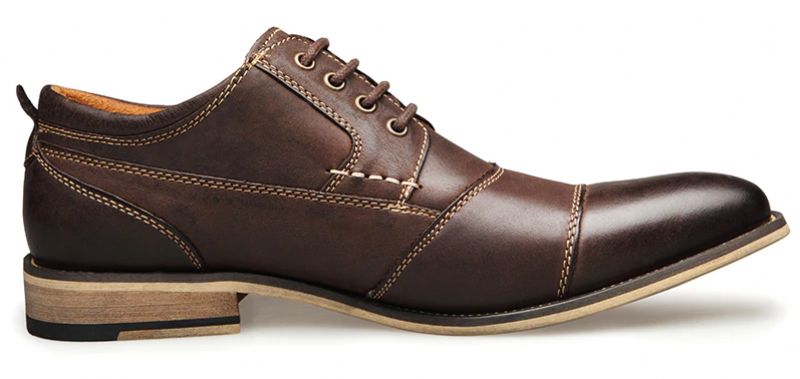 Demetrio Heren Casual Oxford - Koffie