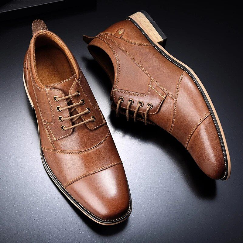 Demetrio Heren Casual Oxford - Koffie