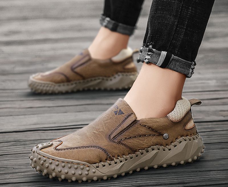 Dennis Heren Loafers Klassieke Schoenen - Grijs
