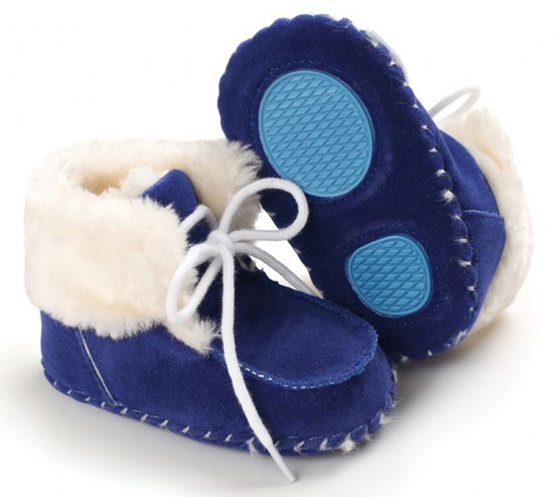 Denzel Baby Jongens Winterlaarzen - Marineblauw Bont