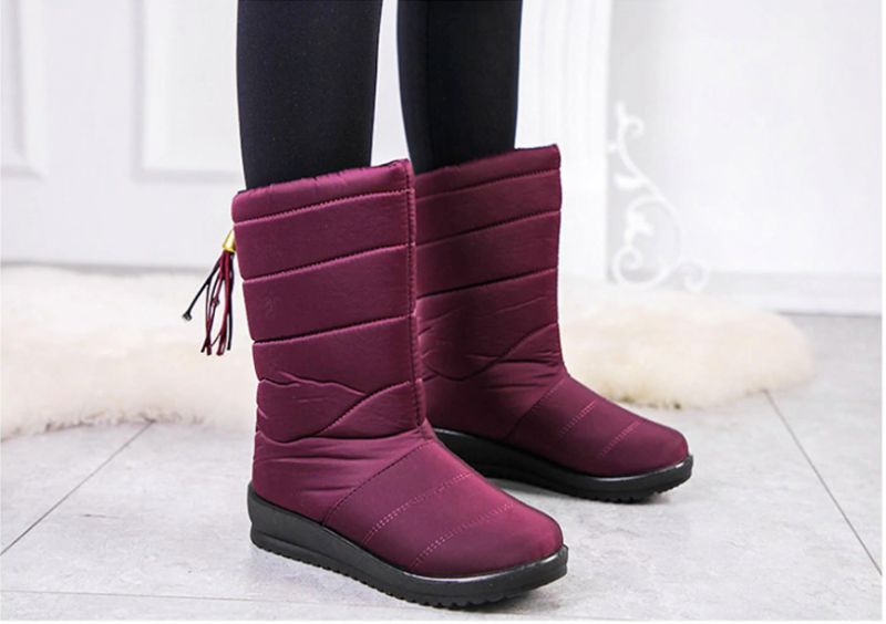 Devany Laarzen Mid Calf - Wijnrood