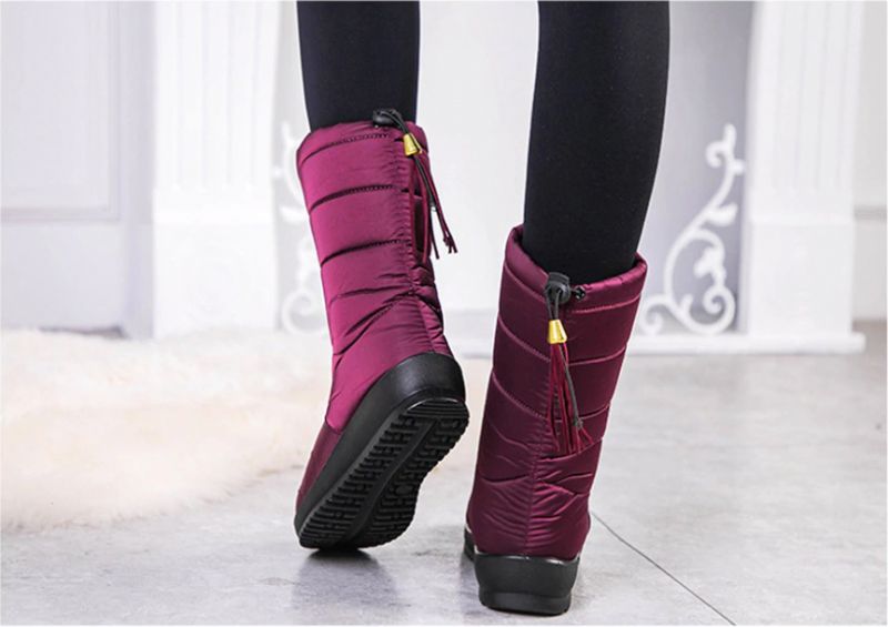 Devany Laarzen Mid Calf - Wijnrood