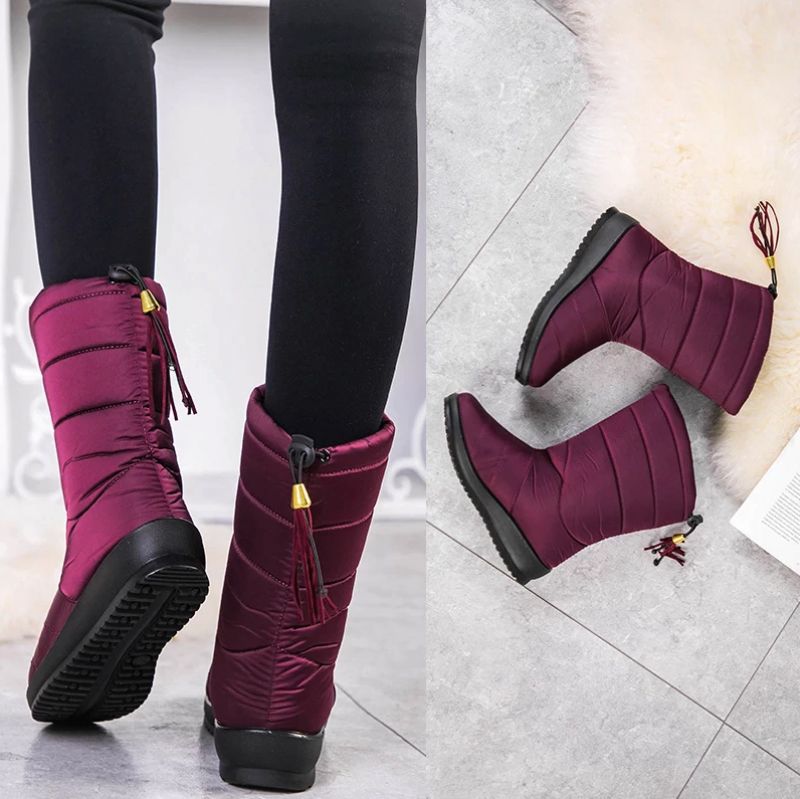 Devany Laarzen Mid Calf - Wijnrood