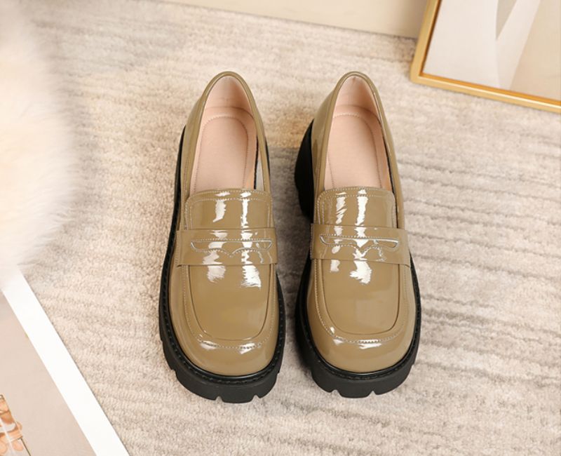Deyna Dames Platform Schoenen - Groen