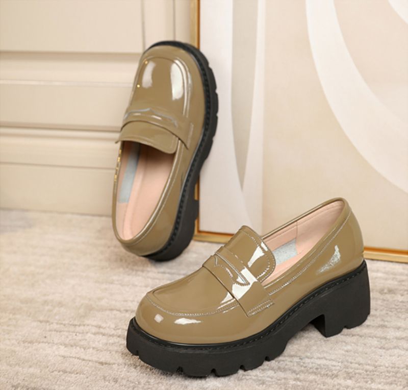 Deyna Dames Platform Schoenen - Groen