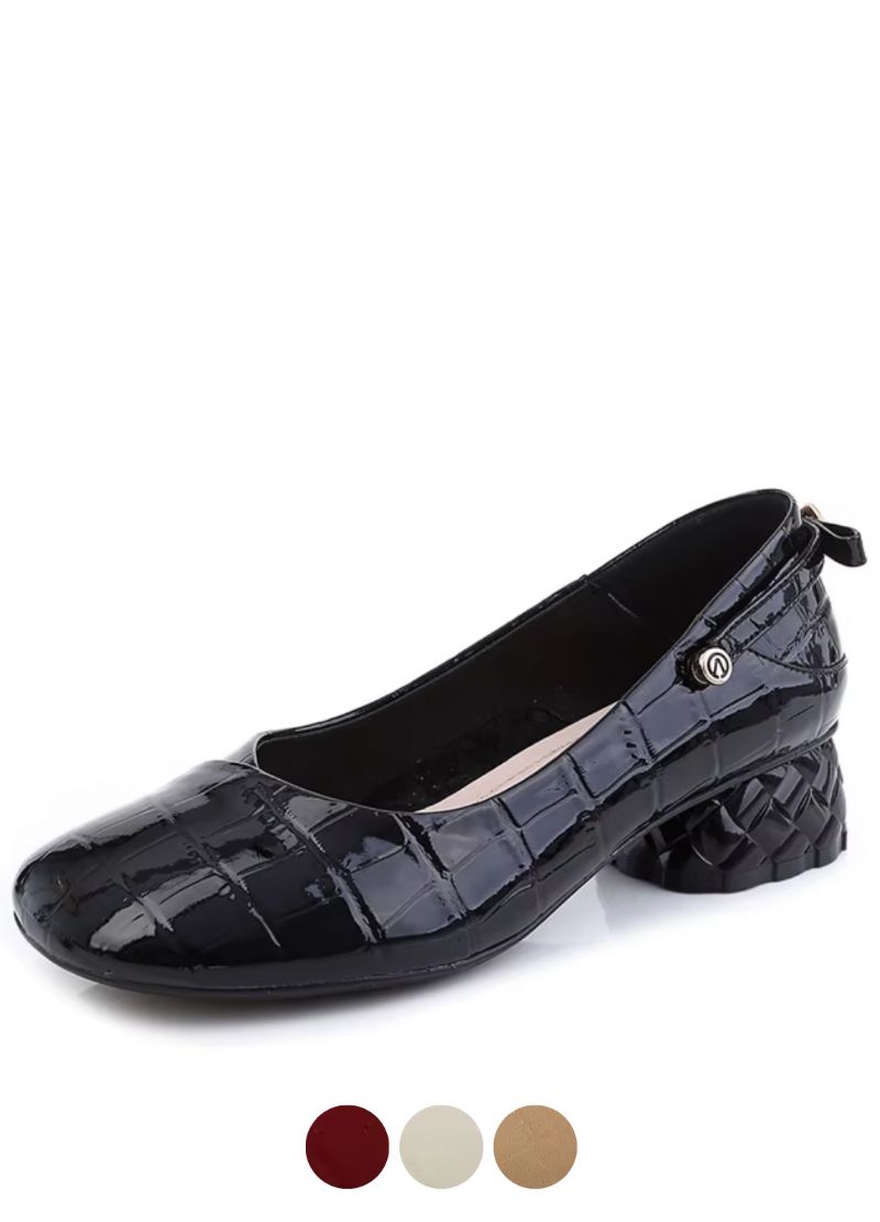 Diana Dames Jurk Patent Leren Pumps