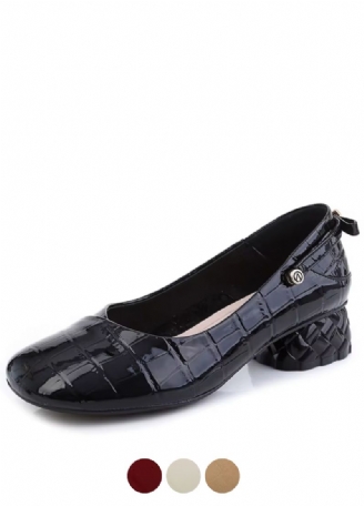 Diana Dames Jurk Patent Leren Pumps
