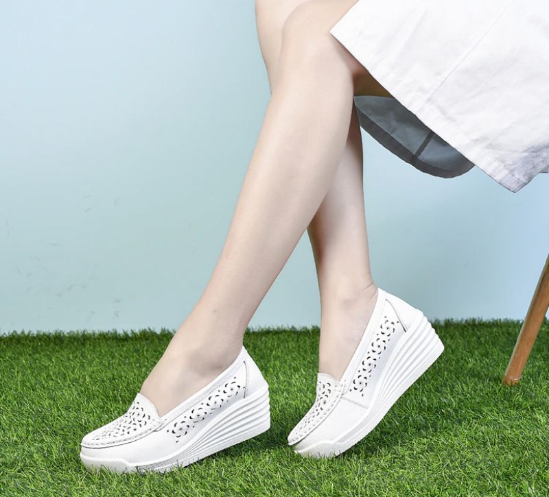 Diana Dames Platform - Wit