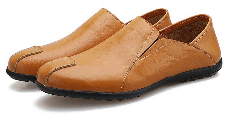 Dibu Heren Loafers Casual Schoenen - Geel