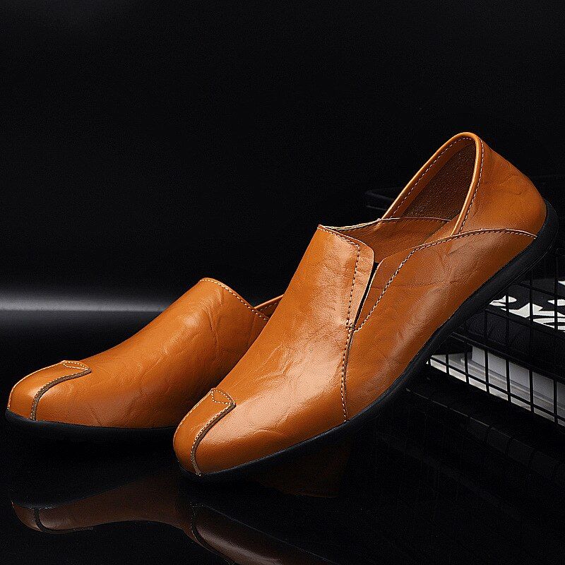 Dibu Heren Loafers Casual Schoenen - Geel