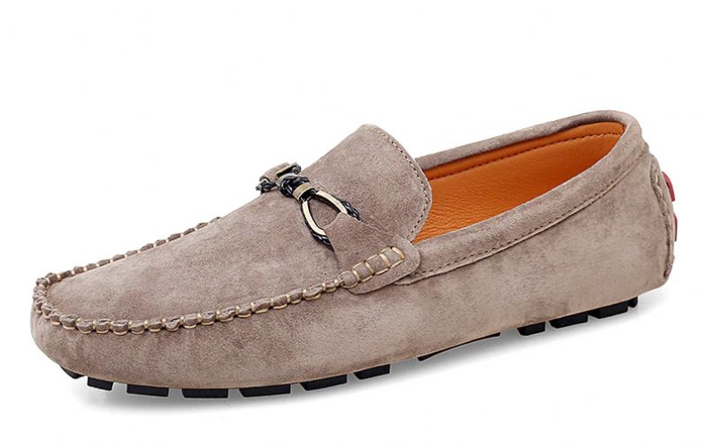 Diler Heren Loafers Suède Schoenen - Khaki