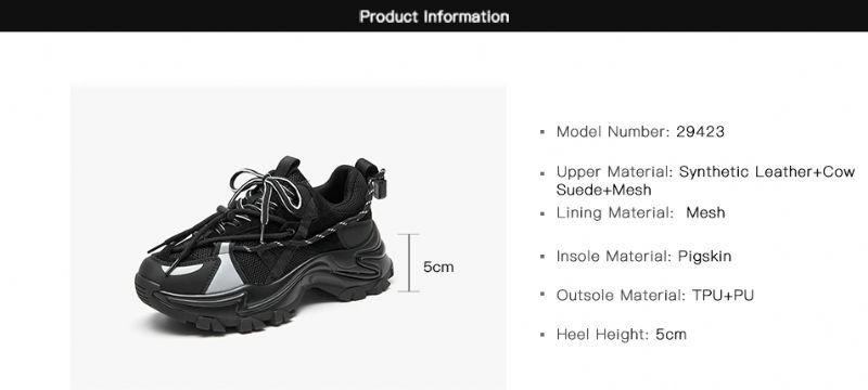 Dillon Dames Sneaker - Zwart