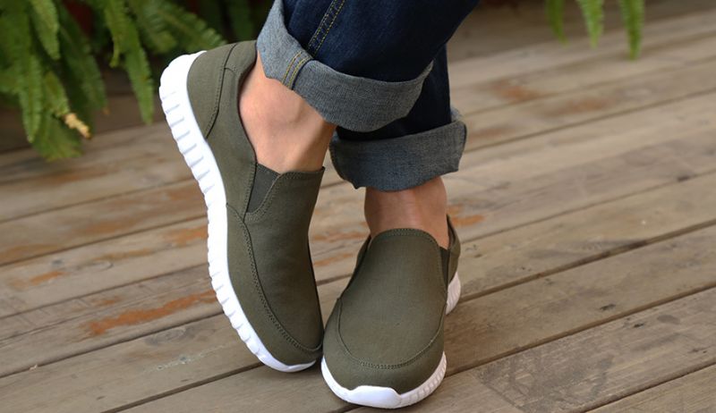 Dilmer Heren Slip-on Sneakers - Groen