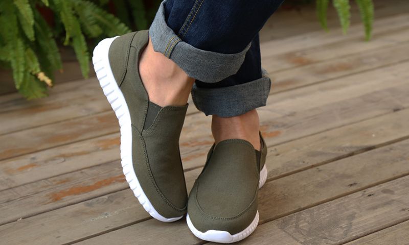 Dilmer Heren Slip-on Sneakers - Groen