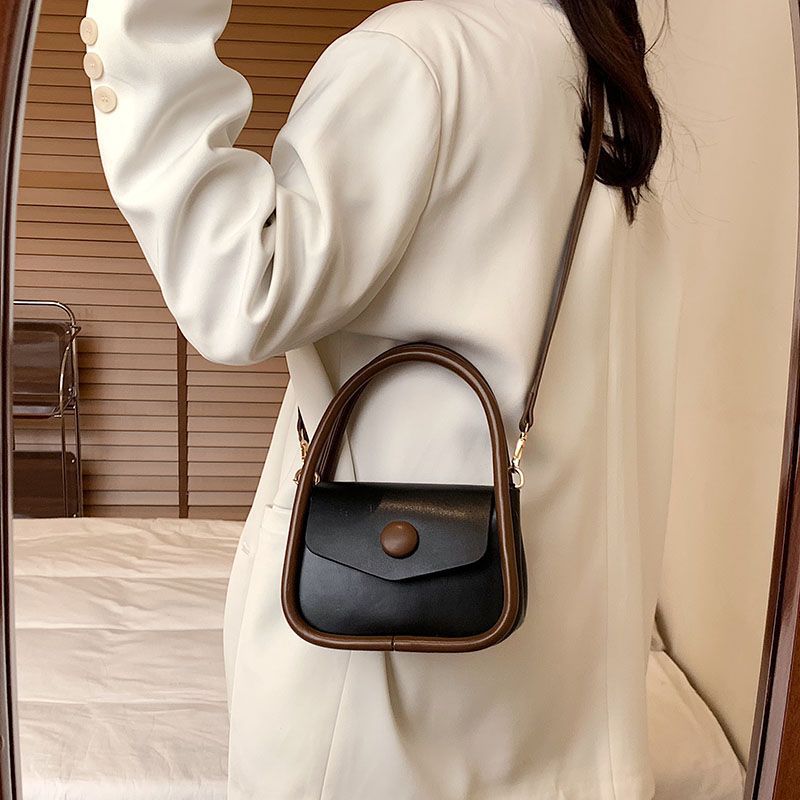 Dimon Dames Mini Leren Handtas - Zwart