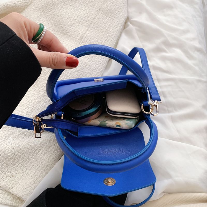 Dimon Dames Mini Leren Handtas - Zwart