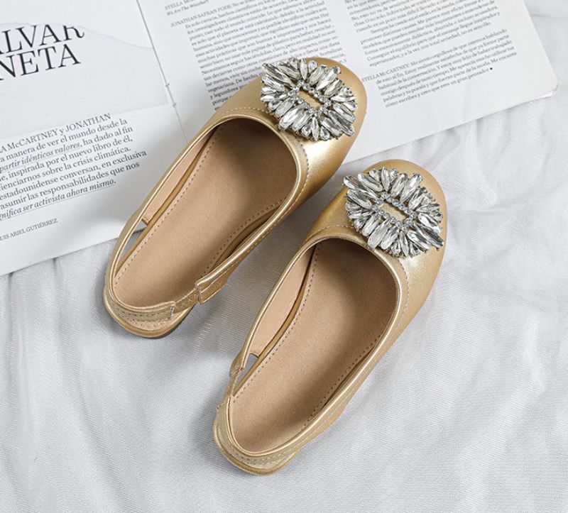 Dinah Meisjes Platte Schoenen - Beige