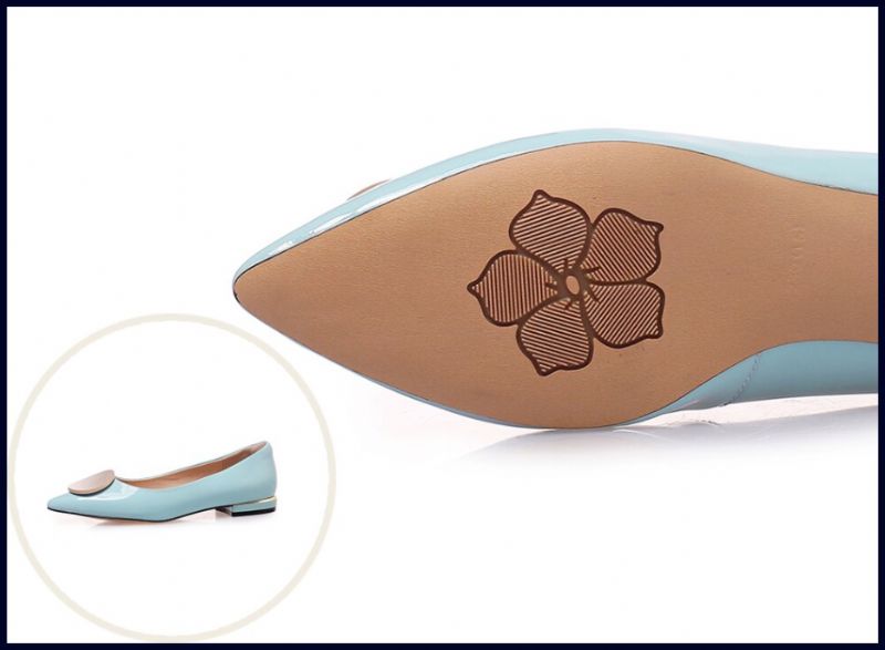 Dinora Dames Platte Schoenen - Lichtblauw