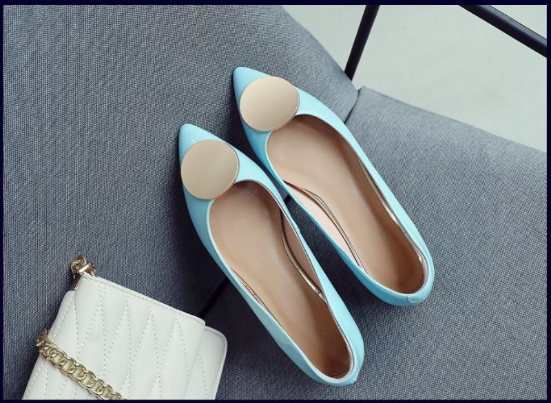 Dinora Dames Platte Schoenen - Lichtblauw