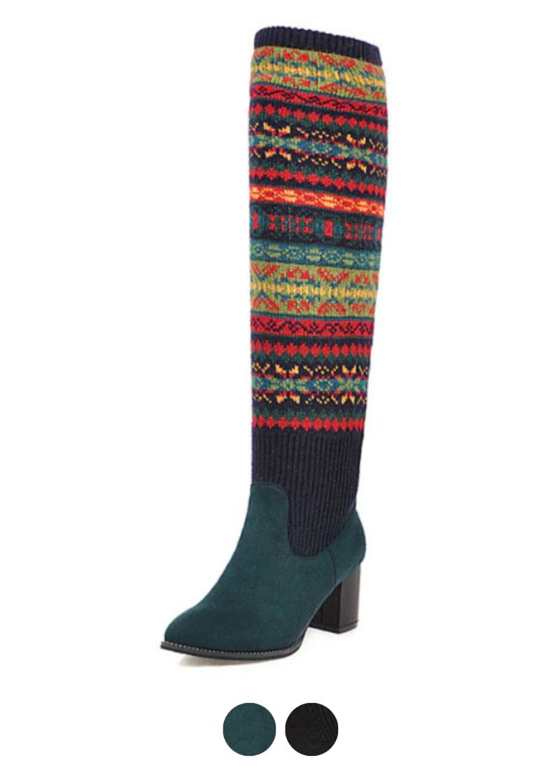 Dita Dames Herfst Winter Warme Lange Laarzen