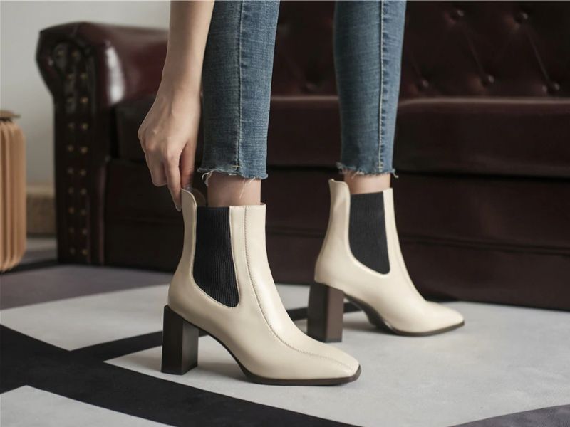 Dixie Laarzen Enkelhoogte - Beige