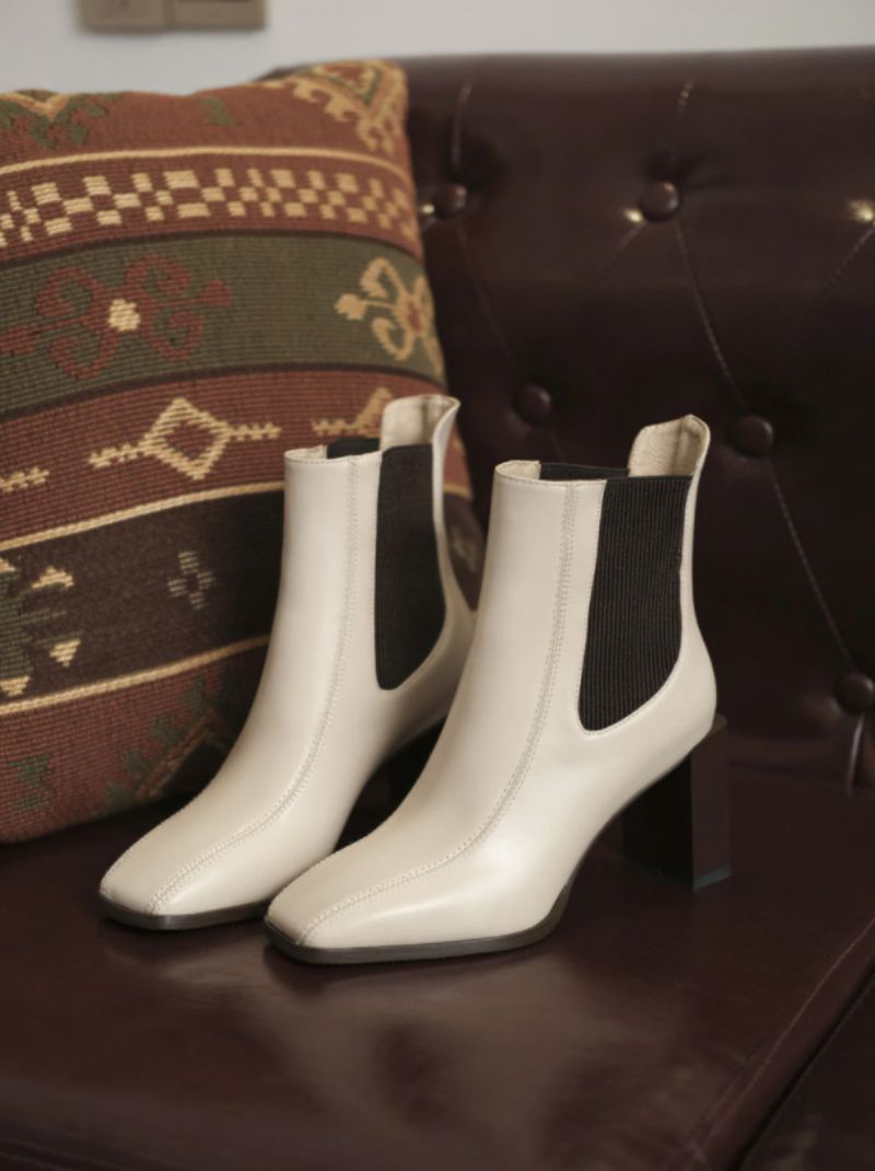 Dixie Laarzen Enkelhoogte - Beige