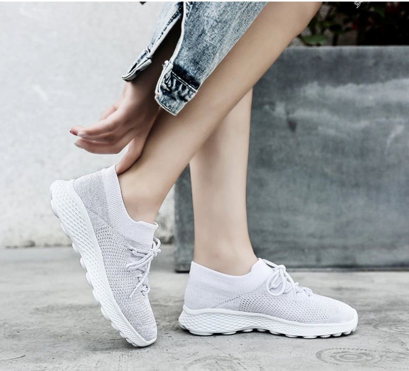 Dominga Dames Sneaker Ademende Veterschoenen Sport Platte Schoenen - Roze