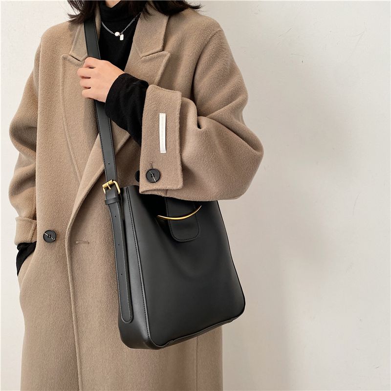 Dominic Dames Luxe Leren Handtas - Zwart