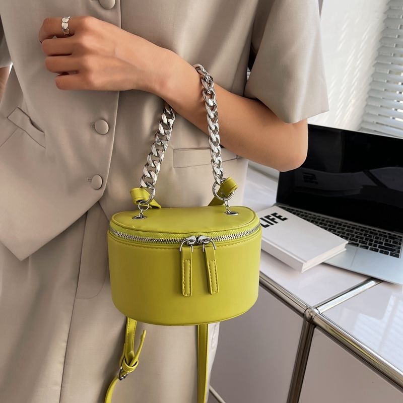 Donna Dames Mini Leren Ketting Handtas - Beige