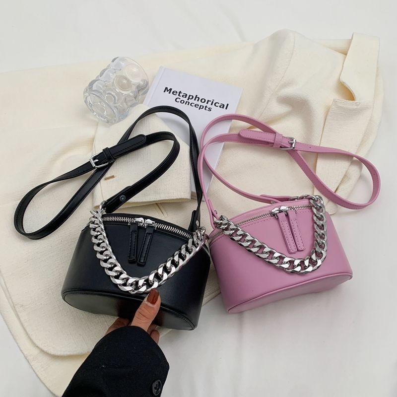 Donna Dames Mini Leren Ketting Handtas - Beige