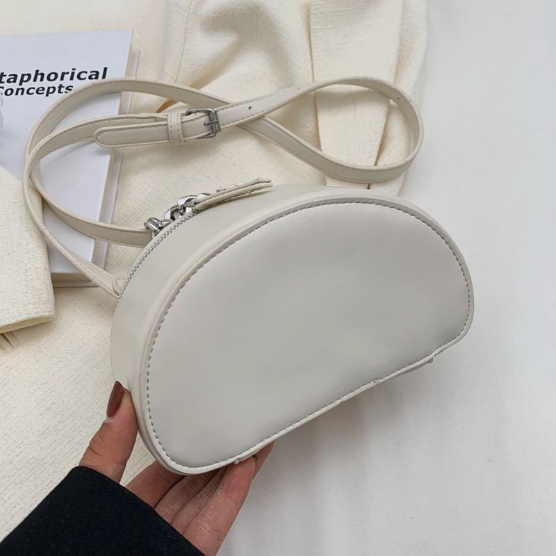 Donna Dames Mini Leren Ketting Handtas - Beige