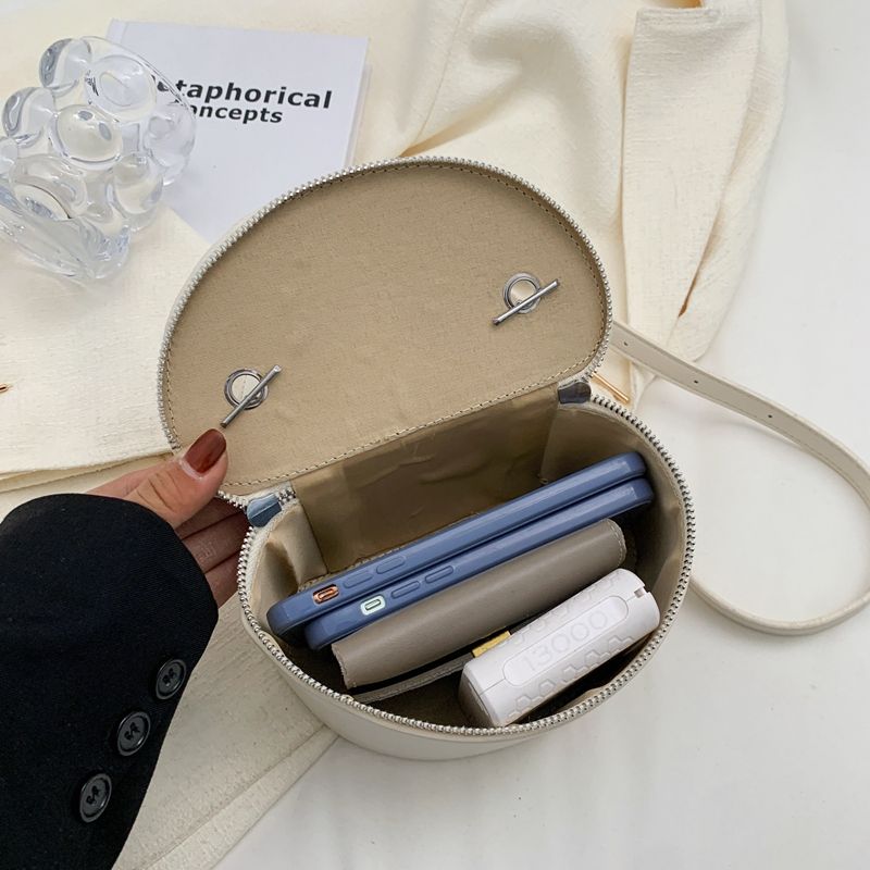 Donna Dames Mini Leren Ketting Handtas - Beige