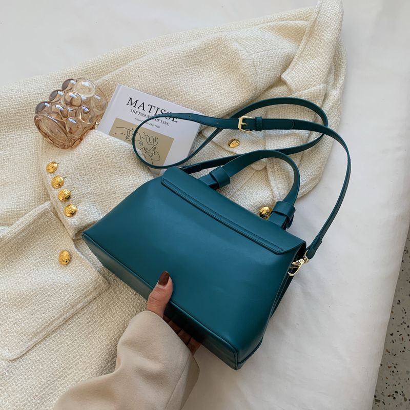 Donoso Dames Luxe Leren Handtas - Blauw