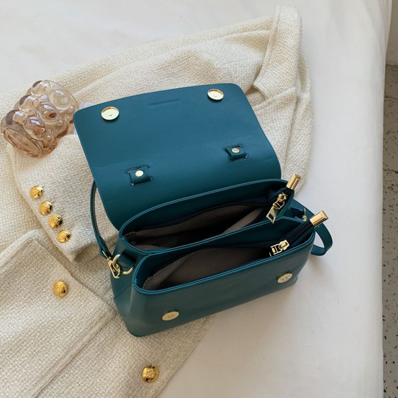Donoso Dames Luxe Leren Handtas - Blauw