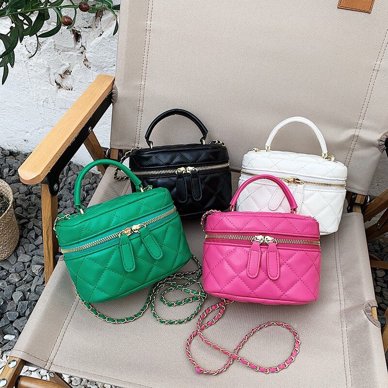 Dory Dames Mini Leren Crossbody Handtas - Groen