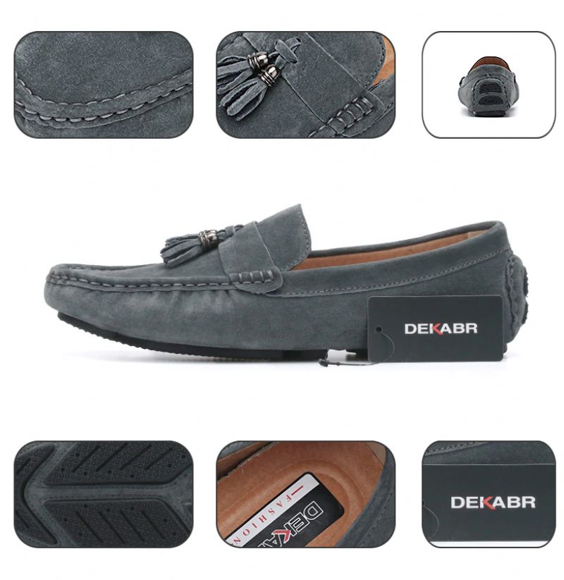 Draco Heren Loafers Schoenen - Grijs
