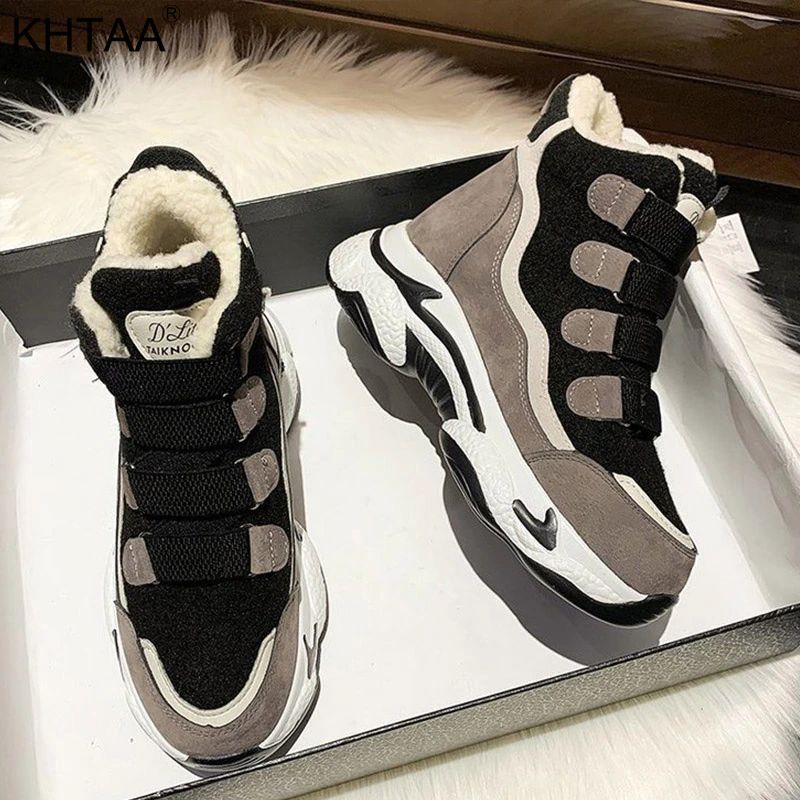 Dricy Dames Platform Winter Laarzen - Zwart