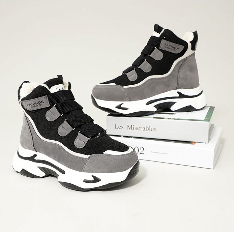 Dricy Dames Platform Winter Laarzen - Zwart