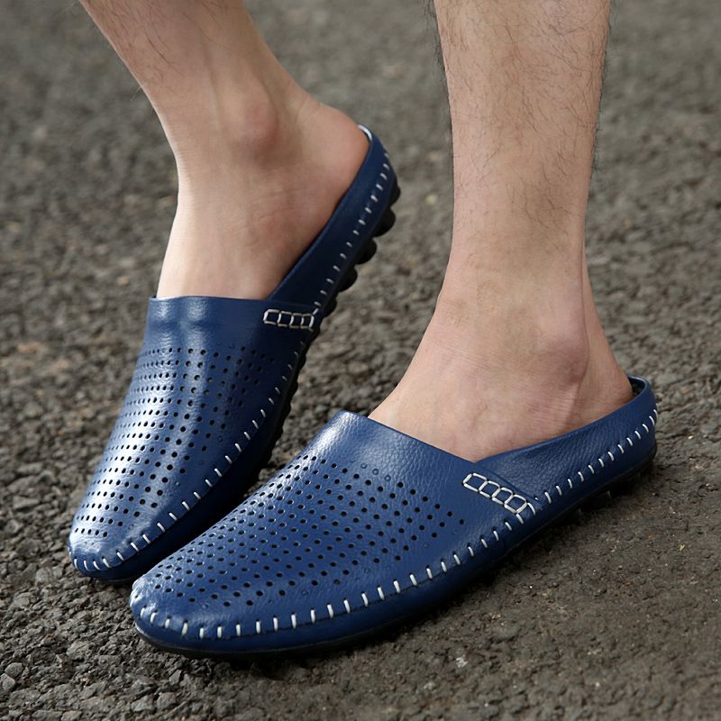Driss Heren Casual Pantoffels - Wit