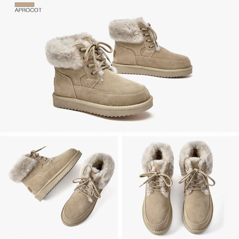 Duena Snow Boots Voor Dames - Abrikoos