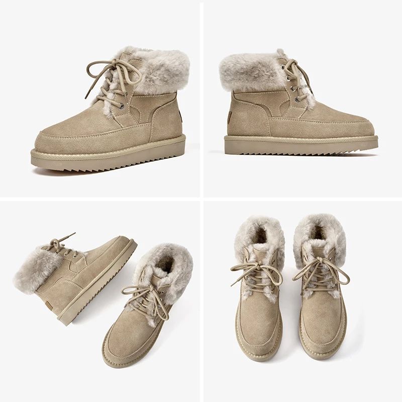 Duena Snow Boots Voor Dames - Abrikoos