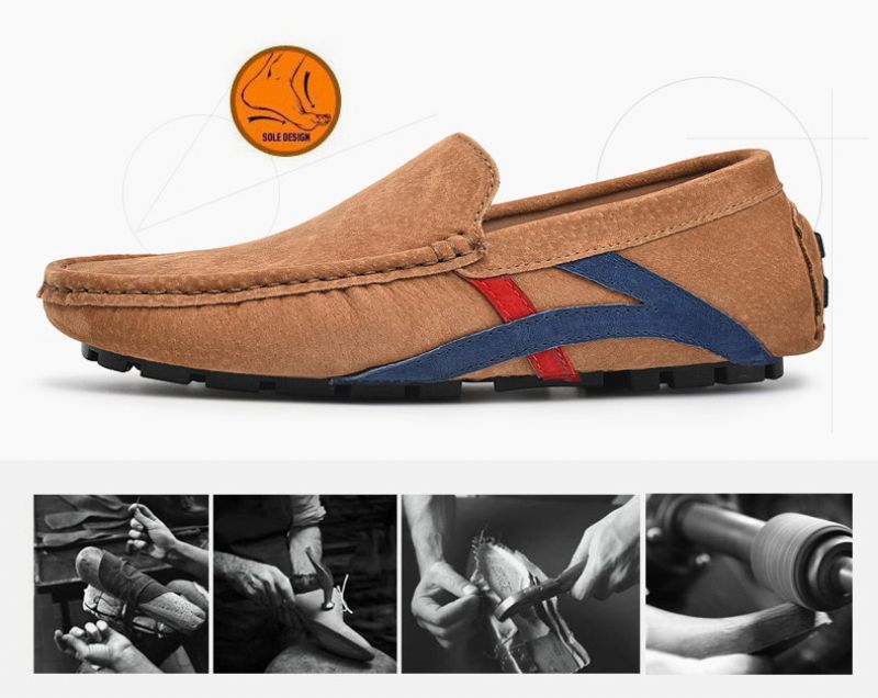 Dynamo Heren Loafers Casual Schoenen - Bruin