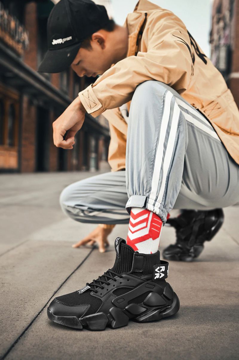 Dynamo Heren Mode Sneakers - Zwart
