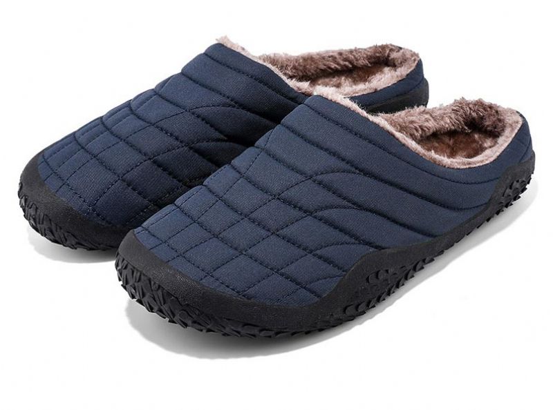 Edinson Heren Warm Slipper - Marineblauw