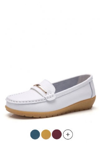 Edna Dames Echte Leren Schoenen Platte Loafer Lente Herfst